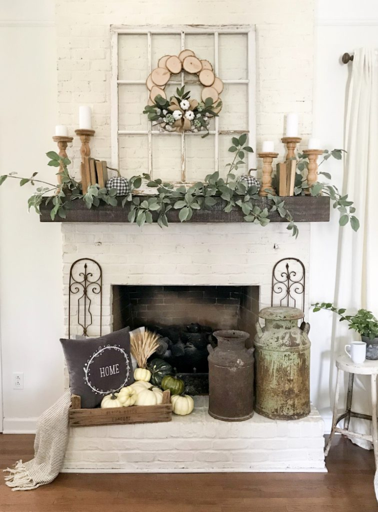 Backdate 1 My Fall Mantel Decor With JOANN  Bless This Nest